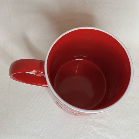 I❤️IT 2020 Red White Hearts Coffee Tea Cocoa Mug 22 Oz 4 In Round 4 1/2 In Tall - Picture 3 of 6
